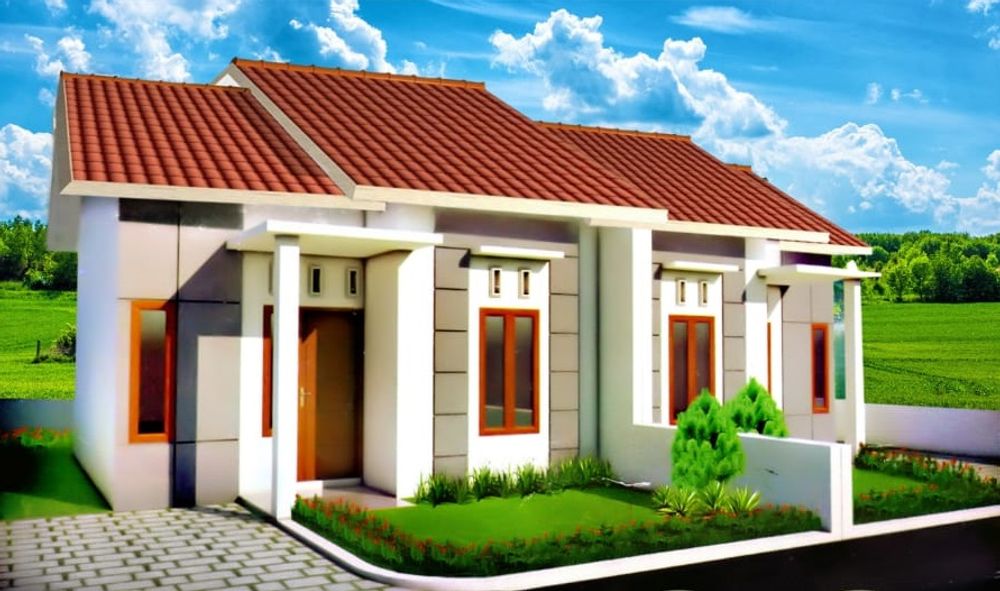 foto tampak rumah tipe 36/96 perumahan YAUMI RESIDENCE PASAR USANG