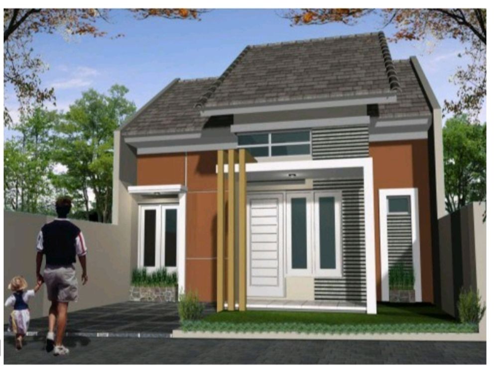 foto tampak rumah tipe 40 perumahan GREEN LAND