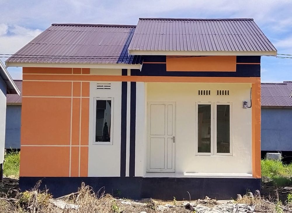 foto tampak rumah tipe 36 perumahan Bumi Pawan Residence Blok E,F,G