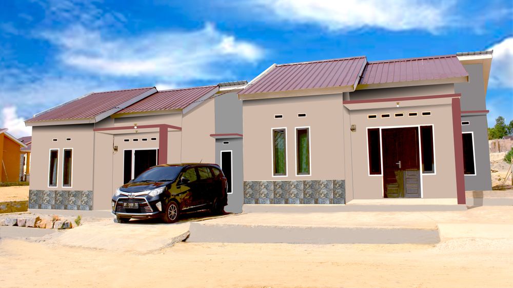 foto tampak rumah tipe 36 perumahan AFIKA RESIDENCE TAHAP 4