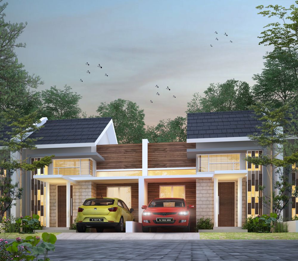 foto tampak rumah tipe 40 perumahan The Hasanah Residence 2 (Adara Park)