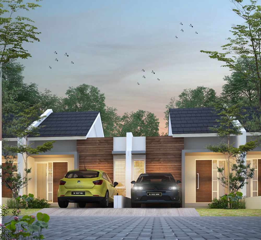 foto tampak rumah tipe 33 perumahan The Hasanah Residence 2 (Adara Park)