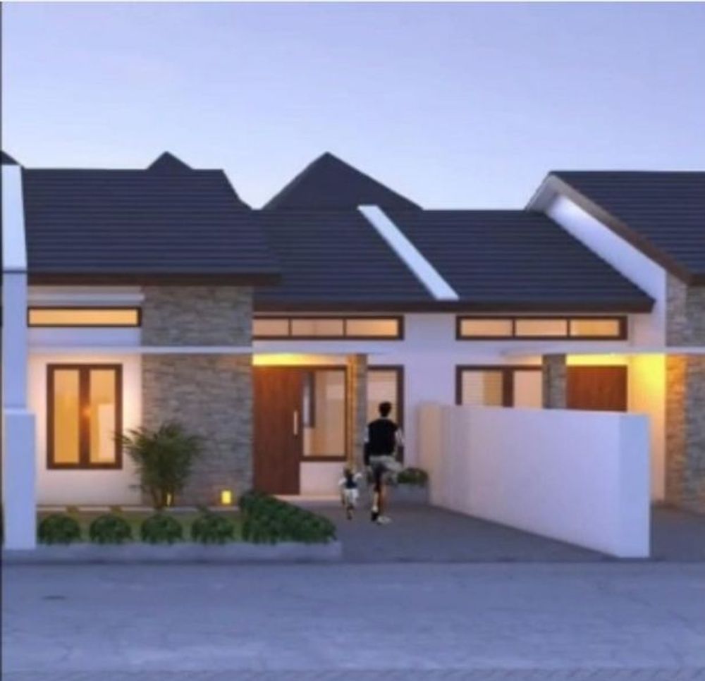 foto tampak rumah tipe MAWAR perumahan NEWTOWN RESIDENCE
