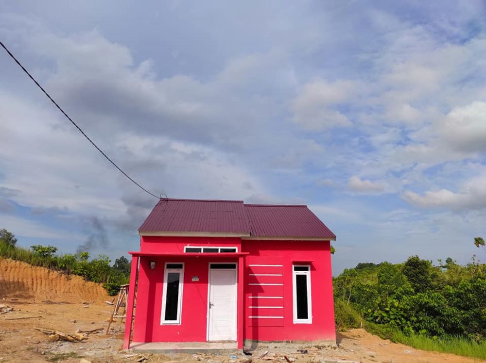 foto tampak rumah tipe 36 perumahan Pesona Alam Banua