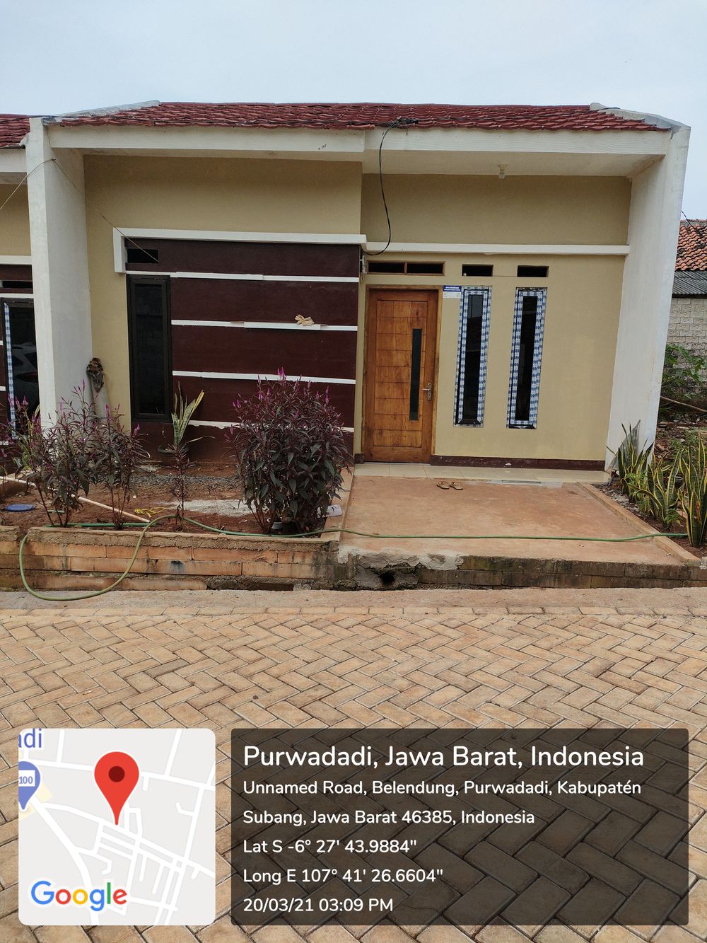 foto tampak rumah tipe 30/60 perumahan CITRA MAS PURWADADI