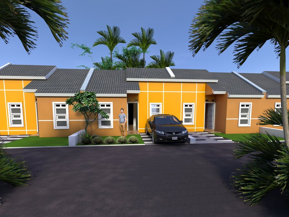 foto tampak rumah tipe 45/90 perumahan Troso Baru