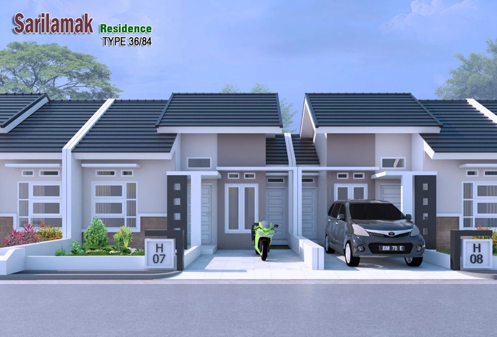 foto tampak rumah tipe RHS 36 perumahan SARILAMAK RESIDENCE 2