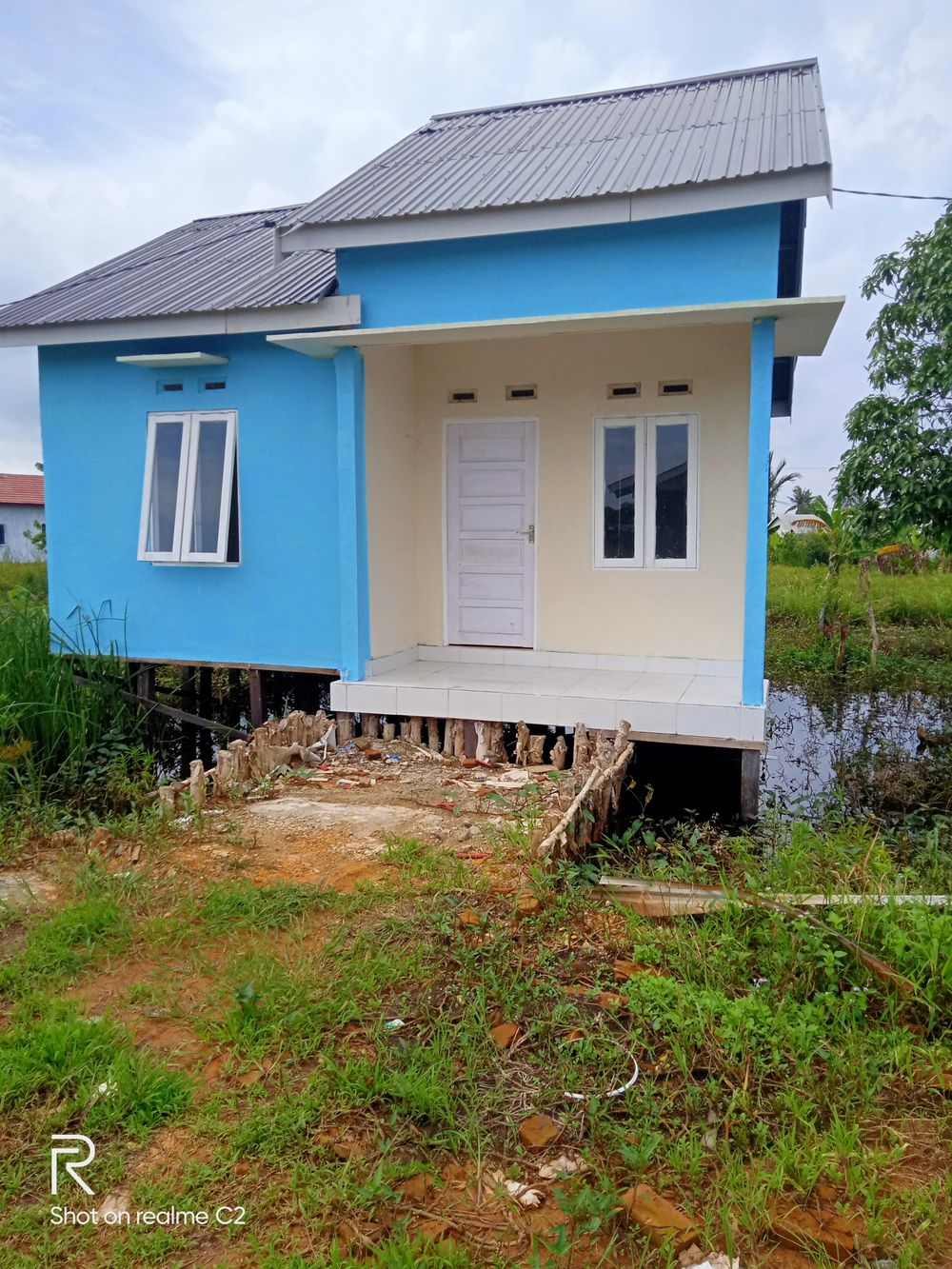 foto tampak rumah tipe 36 perumahan Berkat Pesona Sei Lulut Blok D