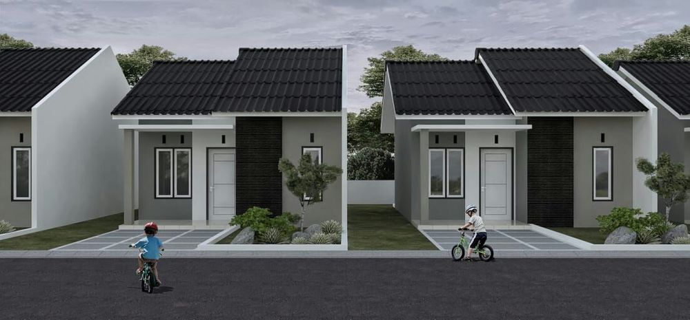 foto tampak rumah tipe 36 perumahan Laskar Amuntai