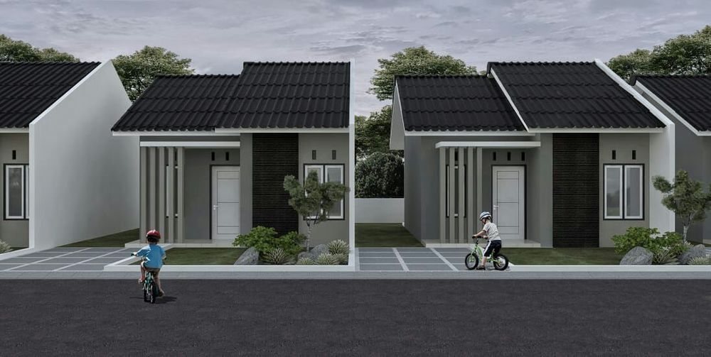 foto tampak rumah tipe 45 perumahan Laskar Amuntai