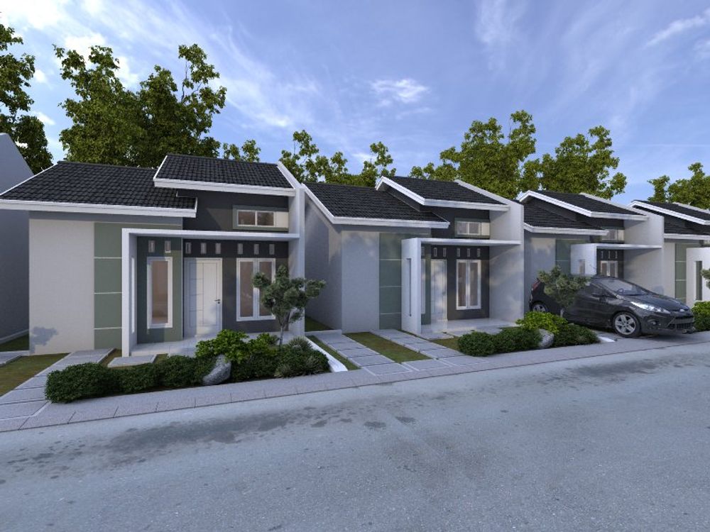 foto tampak rumah tipe 36 TAPAK perumahan PERMATA LAND 2 BLOK RUBY