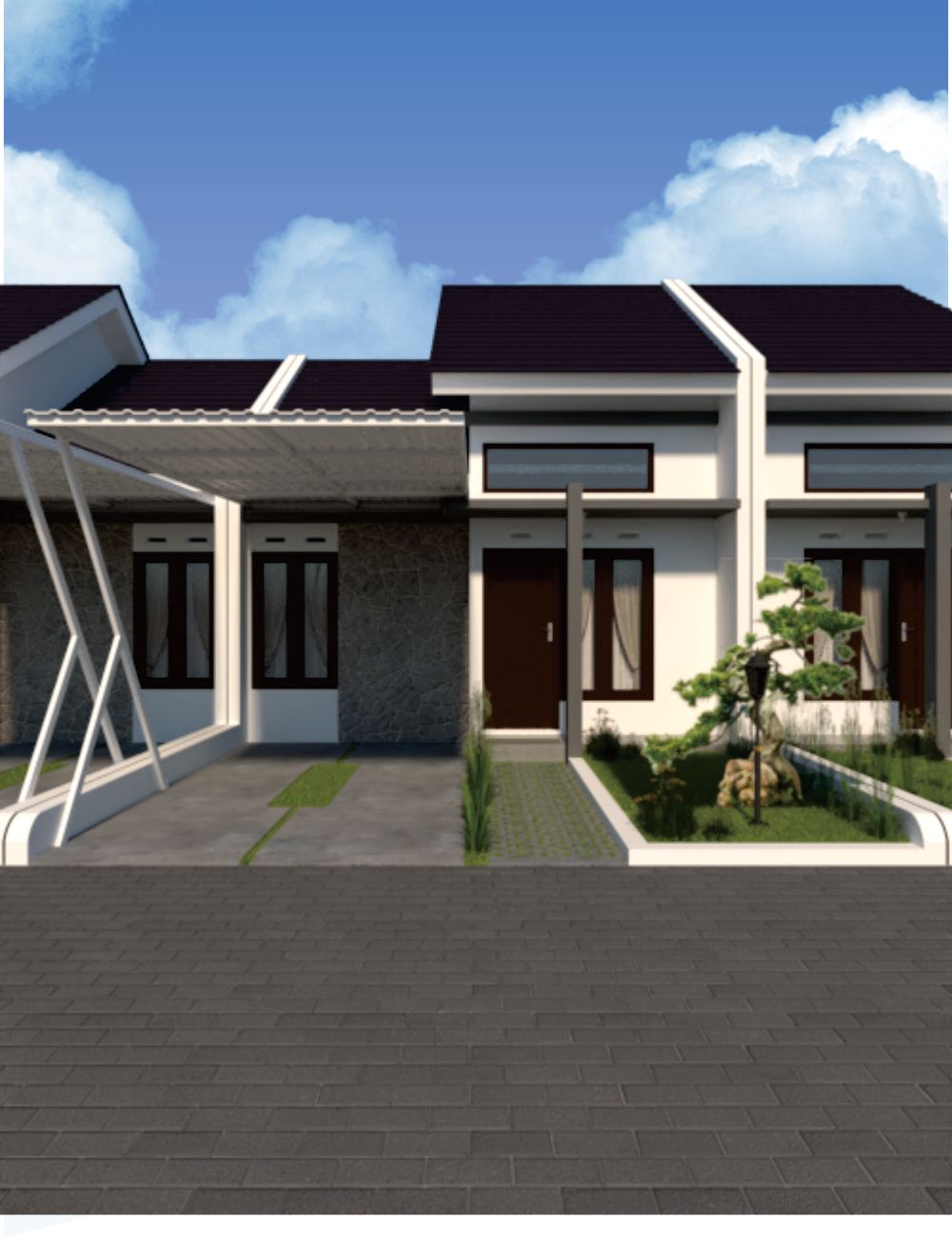 foto tampak rumah tipe 41 perumahan nDalem Nakula