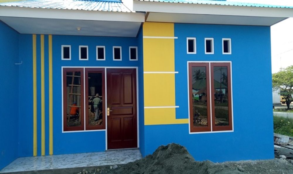 foto tampak rumah tipe 36/80 perumahan Rizkia Residence