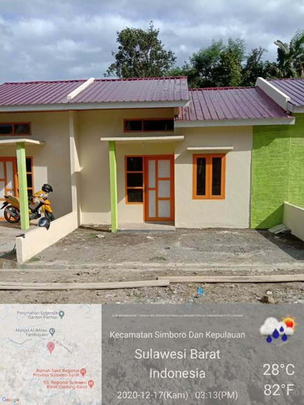 foto tampak rumah tipe 36/72 perumahan VILLA GRAND SIMBORO