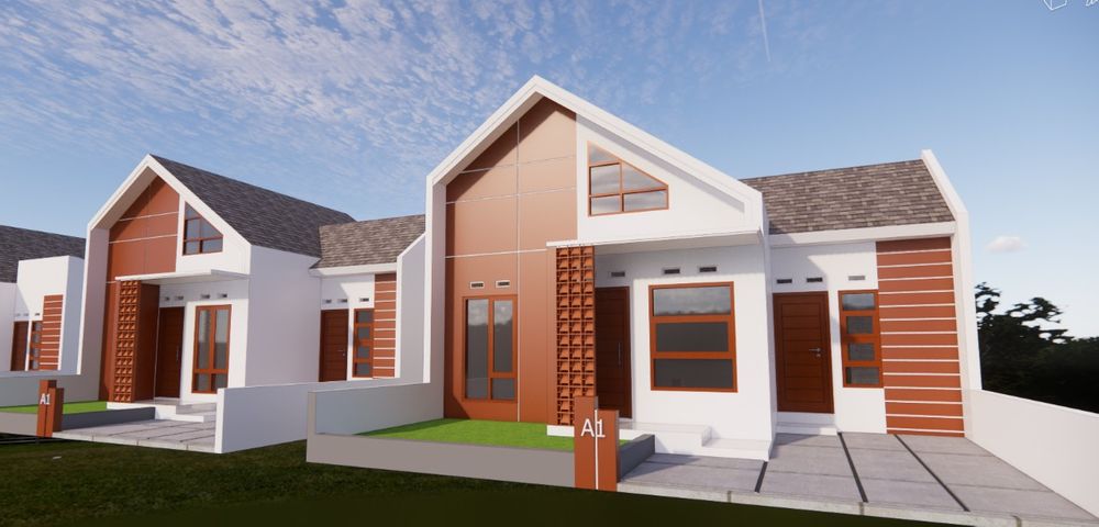 foto tampak rumah tipe 45/100 perumahan ADHYAKSA RESIDENCE