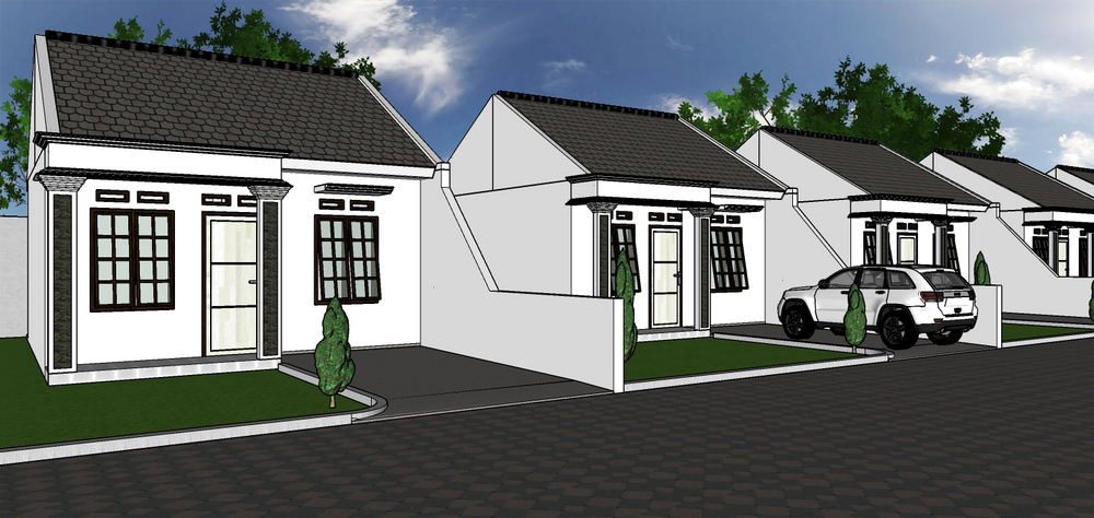 foto tampak rumah tipe 36 perumahan Exclusive Graha Permata