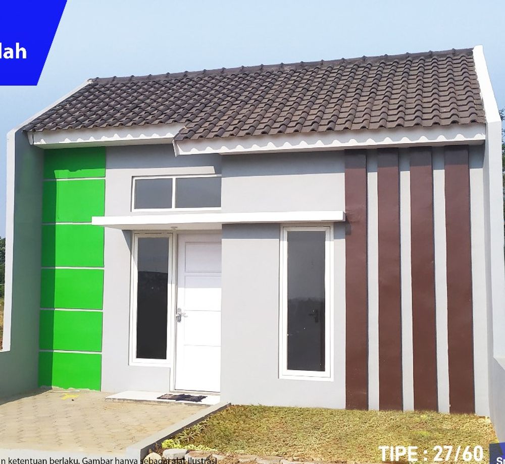 foto tampak rumah tipe 27/60 perumahan Pilar tampingan indah extension