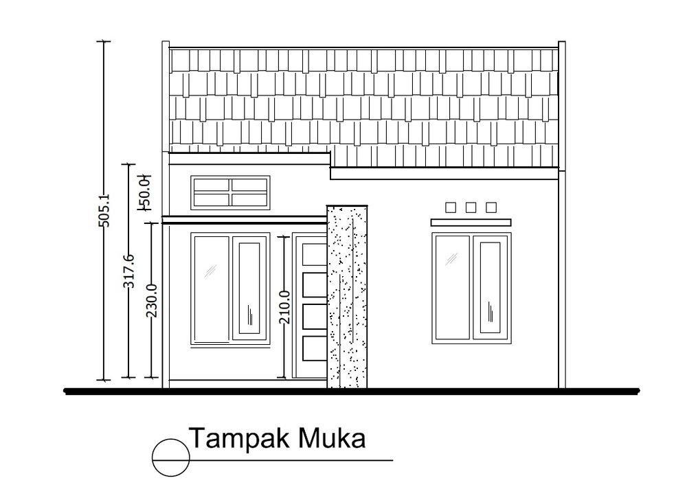 foto tampak rumah tipe 30/61 perumahan Alam Bapangan Green Residence