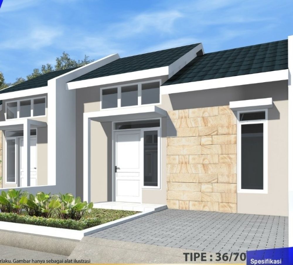 foto tampak rumah tipe 36/70 perumahan Pilar tampingan indah extension