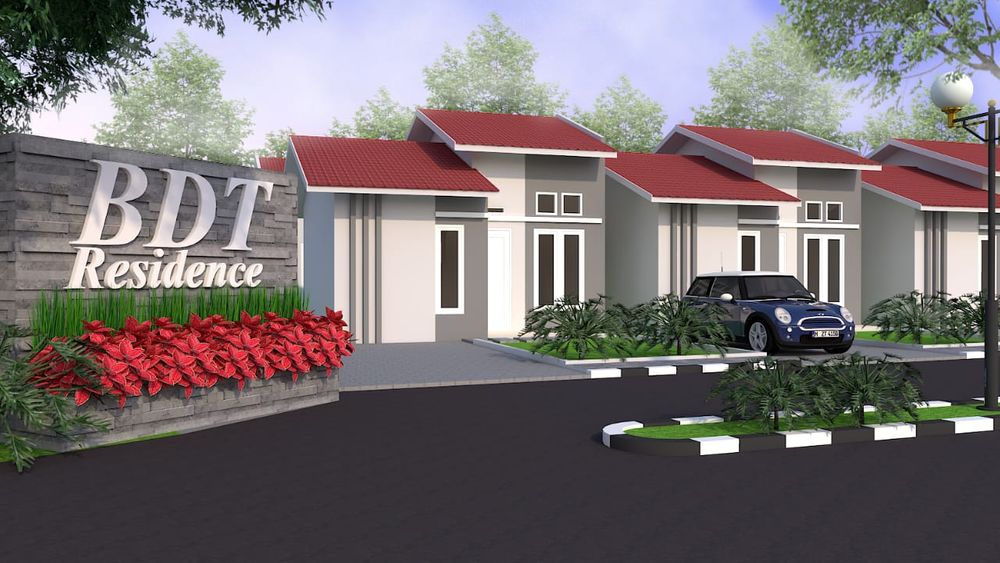 foto tampak rumah tipe 36 perumahan BDT RESIDENCE