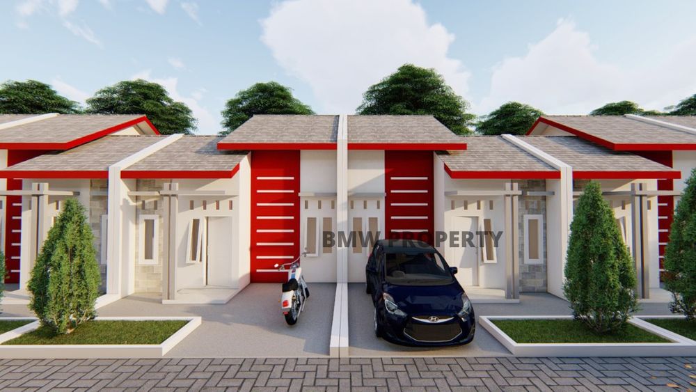 foto tampak rumah tipe subsidi perumahan BMW SAKURA