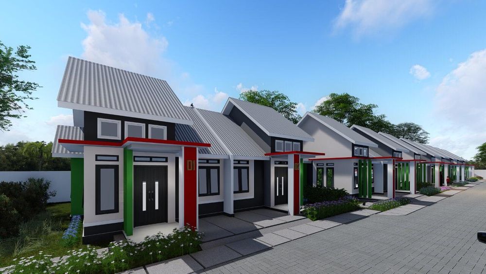 foto tampak rumah tipe 36 perumahan GRAHA VILLAGE RESIDENCE
