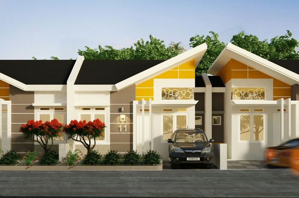 foto tampak rumah tipe 36 perumahan Azka Residence