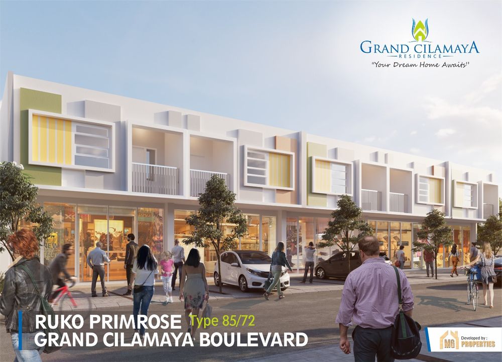 foto tampak rumah tipe Ruko Primrose perumahan GRAND CILAMAYA RESIDENCE
