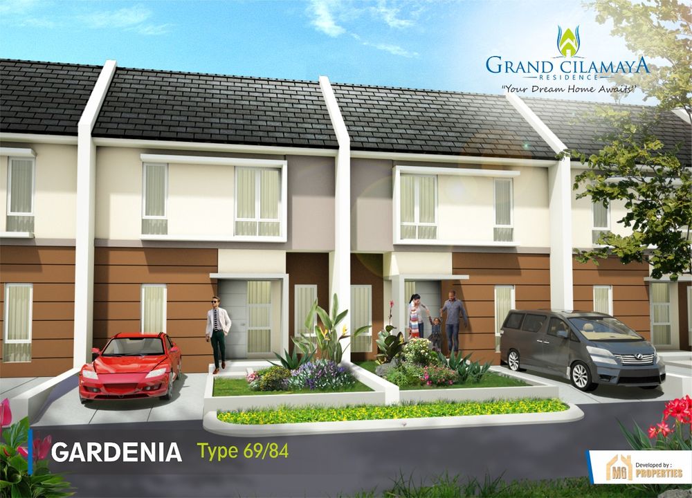 foto tampak rumah tipe Gardenia perumahan GRAND CILAMAYA RESIDENCE