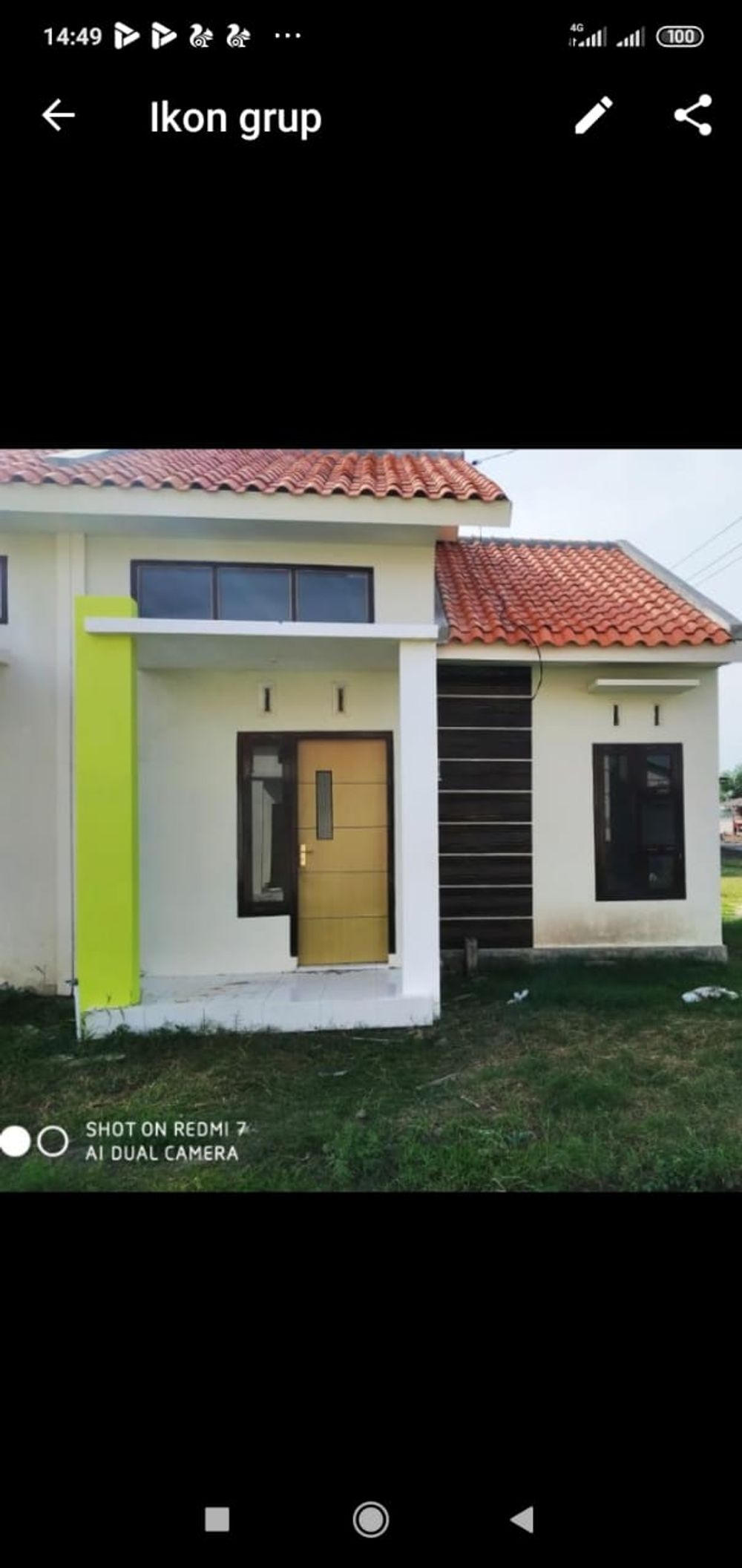 foto tampak rumah tipe 36 perumahan Lentera Abadi