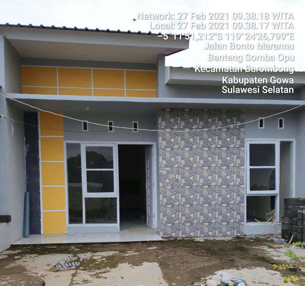 foto tampak rumah tipe 36/72 perumahan GREEN NURHIDAYAT BENTENG SOMBA OPU