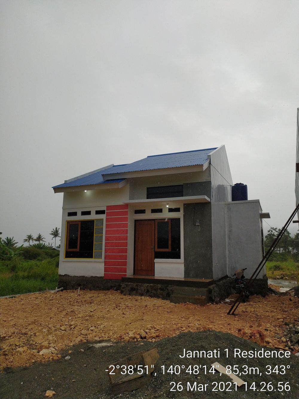 foto tampak rumah tipe 45 perumahan JANNATI 1 RESIDENCE KOYA BARAT, Kota Jayapura, Papua