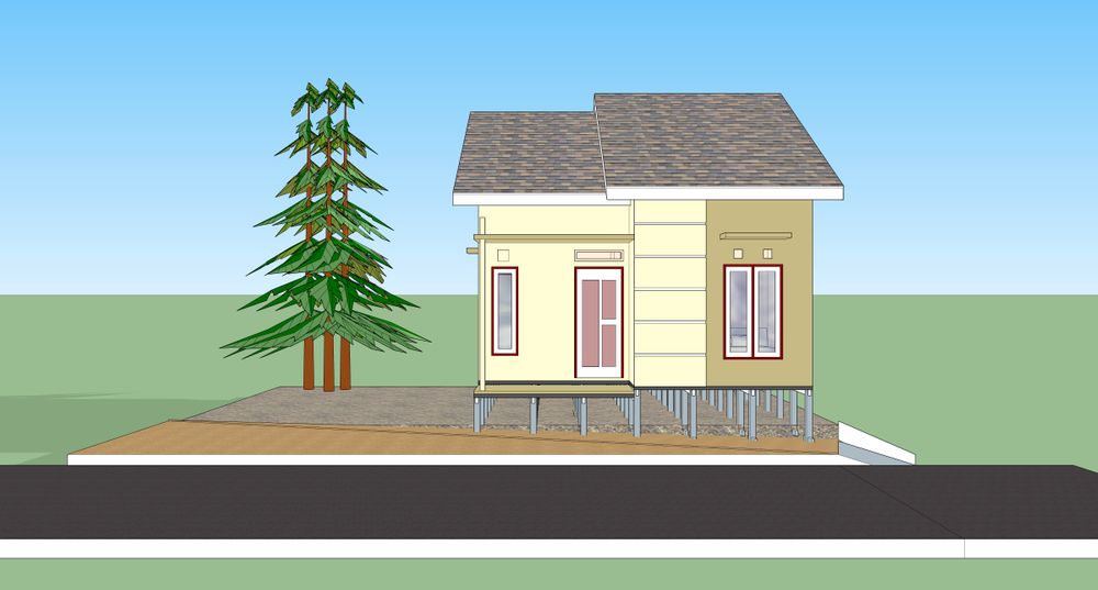 foto tampak rumah tipe Standart perumahan BORNEO JAYA RESIDENCE