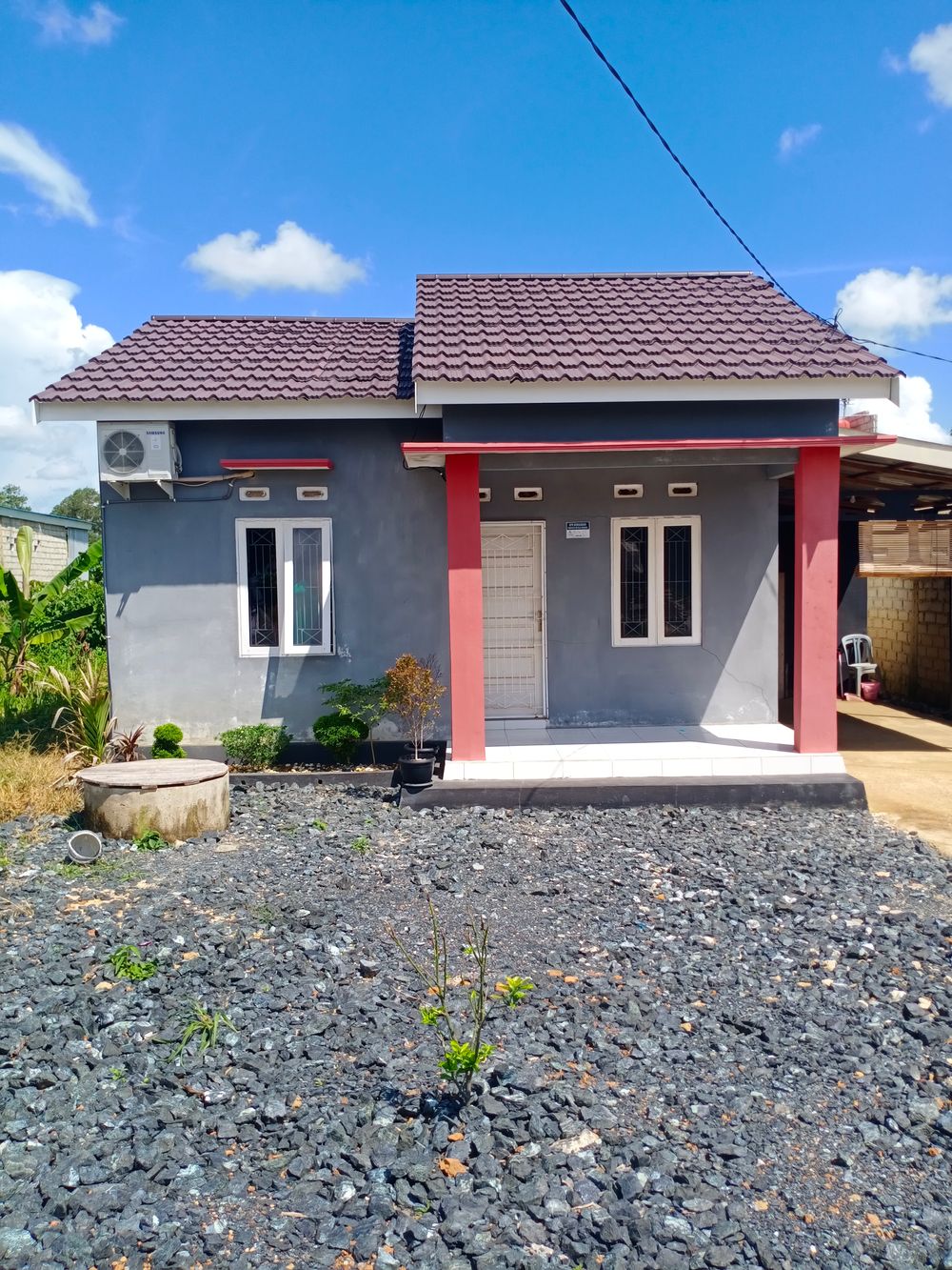 foto tampak rumah tipe 36 perumahan Berkat Pesona Guntung Manggis