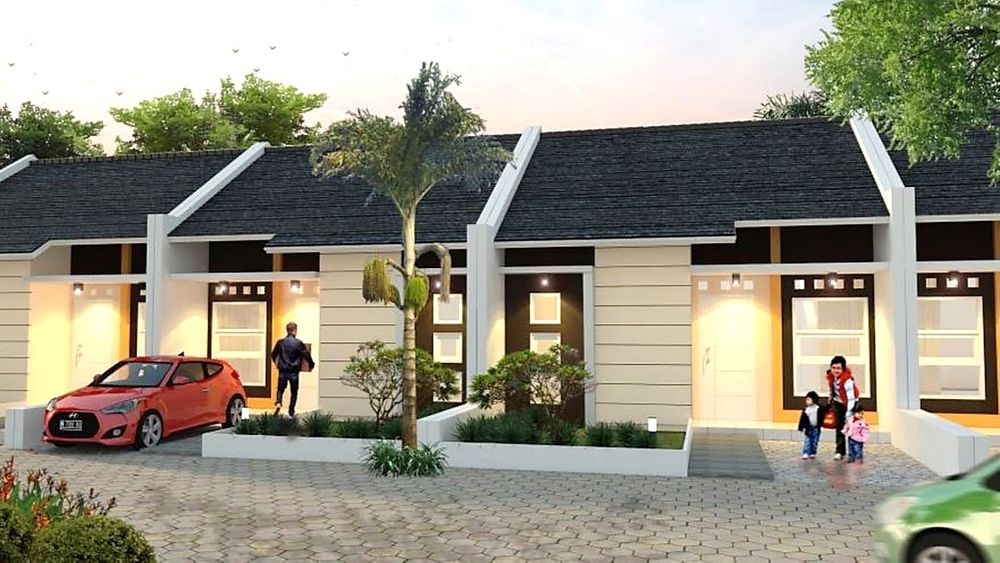 foto tampak rumah tipe 30/60 perumahan Jatimulya residence