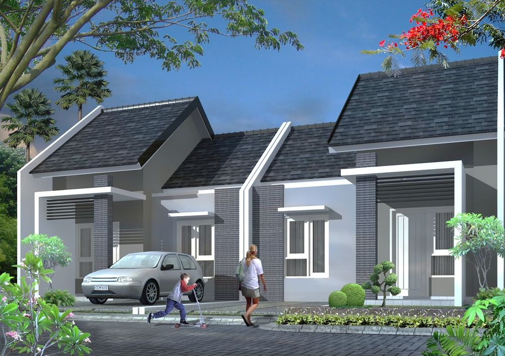 foto tampak rumah tipe 36/72 perumahan Jatimulya residence