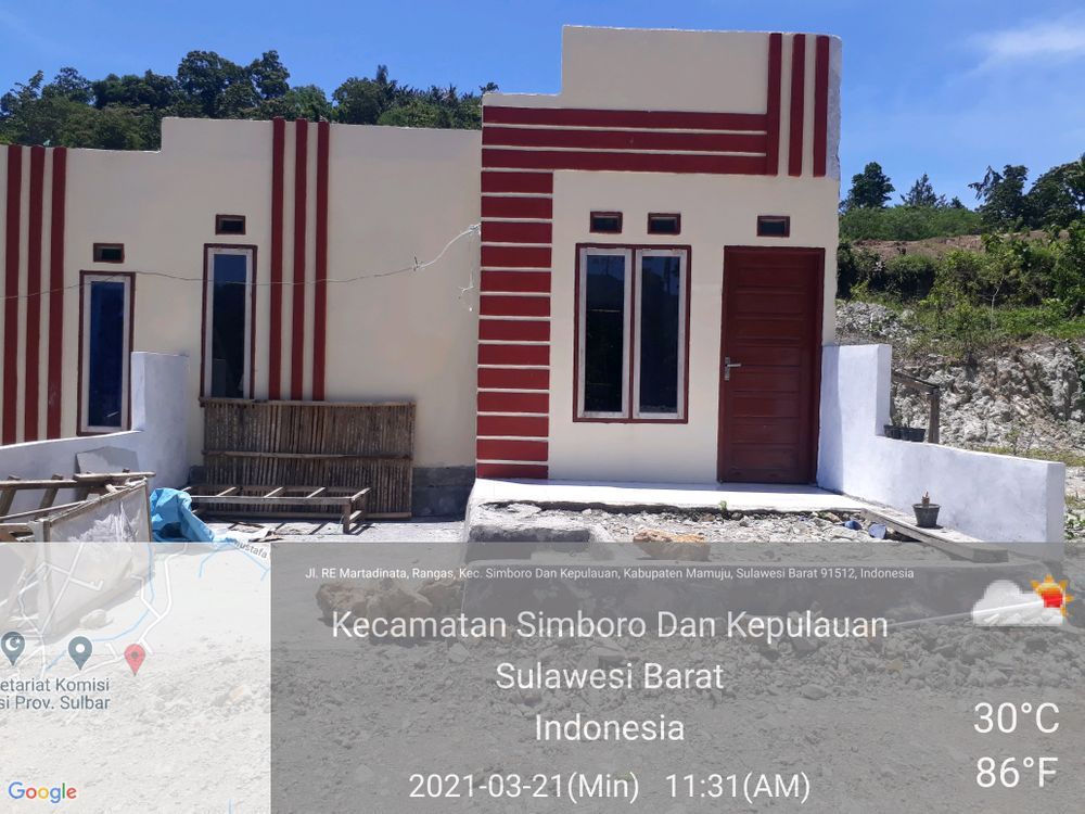 foto tampak rumah tipe 36/78 perumahan BTN ANGREK PERMAI SESE