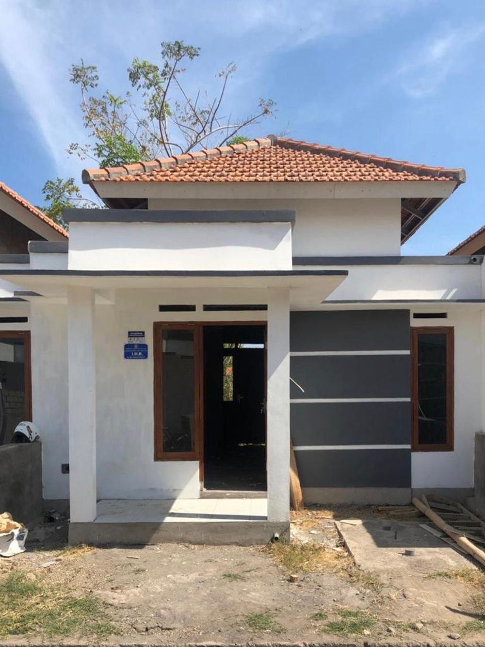 foto tampak rumah tipe 36 perumahan Dencarik Garden