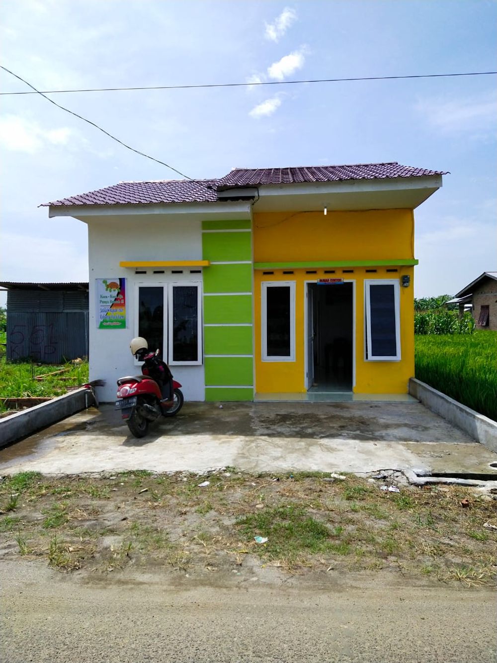 foto tampak rumah tipe 36 perumahan Peringgan Indah