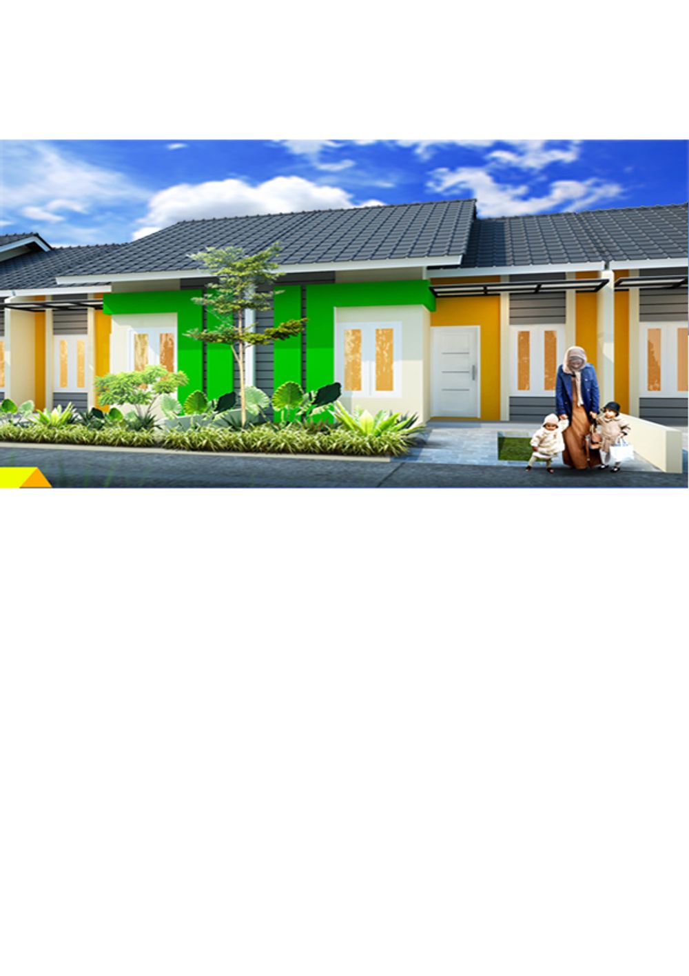 foto tampak rumah tipe 36 perumahan BUMI MIRAJ PERMAI 2