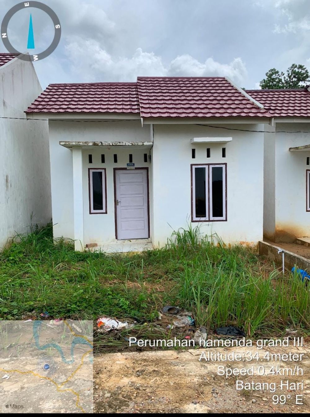 foto tampak rumah tipe 36/105 perumahan Hamenda grand 3