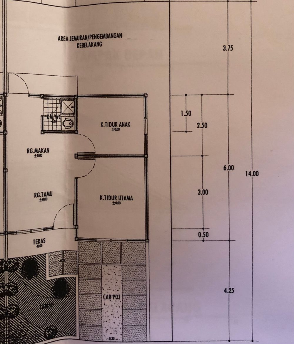 foto tampak rumah tipe 36 perumahan JOYO GREEN