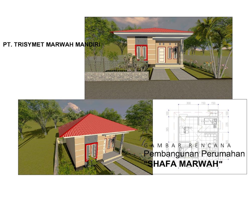 foto tampak rumah tipe Subsidi perumahan Shafa Marwah