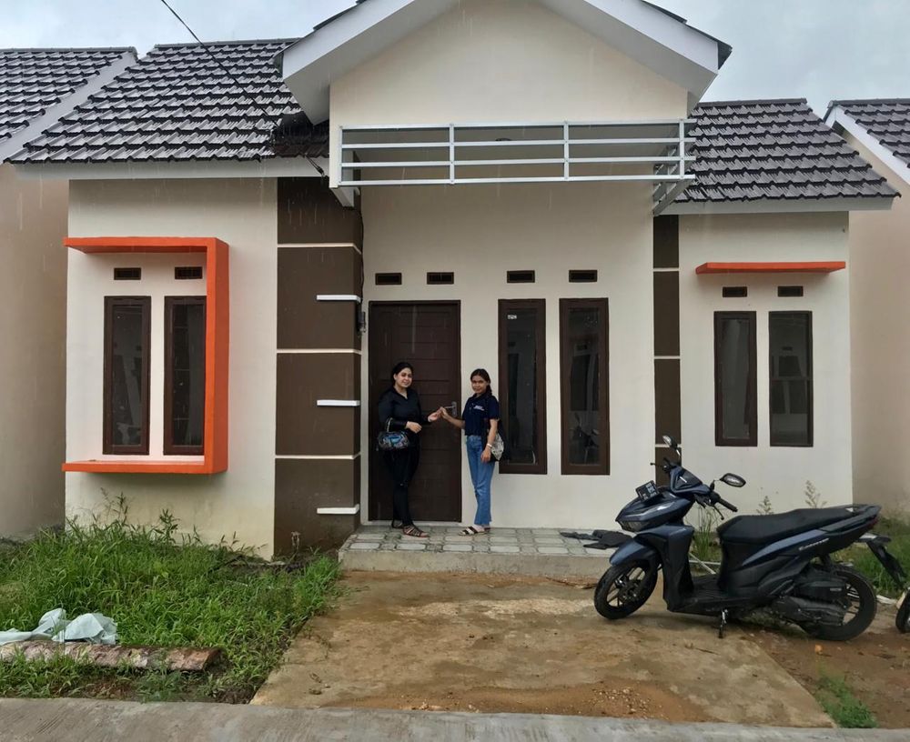 foto tampak rumah tipe 36 perumahan MEGA RESIDENCE.