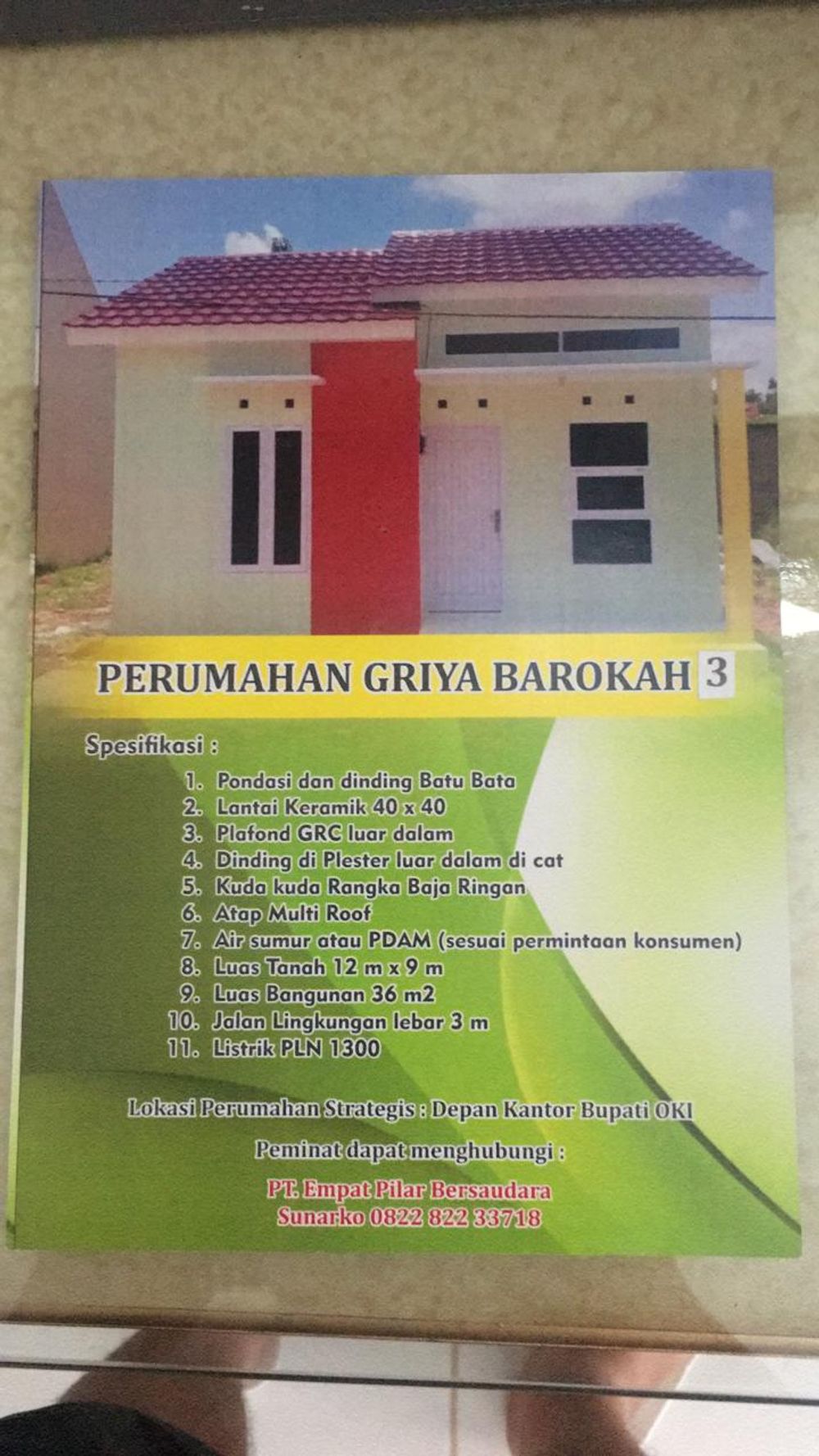 foto tampak rumah tipe 36 perumahan PERUMAHAN GRIYA BAROKAH 3