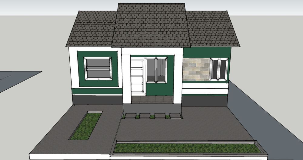 foto tampak rumah tipe Kamar Gandeng perumahan DGR Makmur