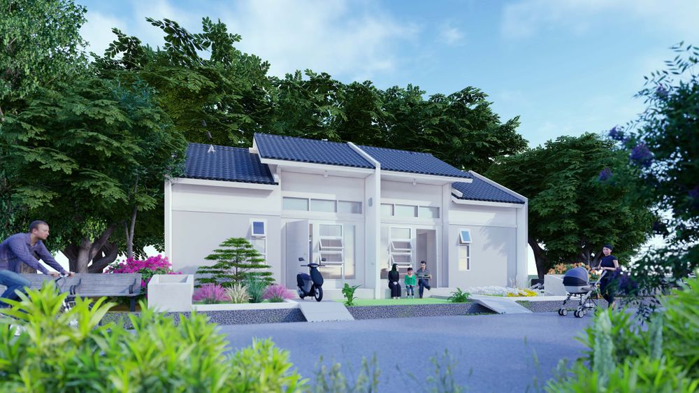 foto tampak rumah tipe MELATI perumahan SURYA JAYA INDAH