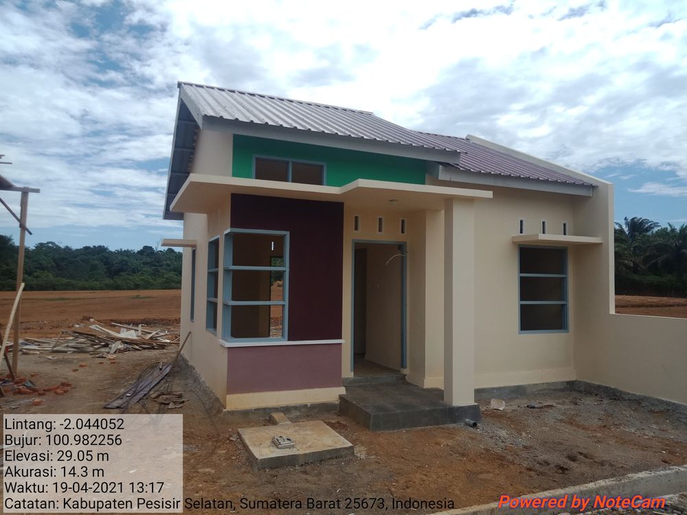 foto tampak rumah tipe 36 perumahan MUTIA RAIHAN RESIDENCE