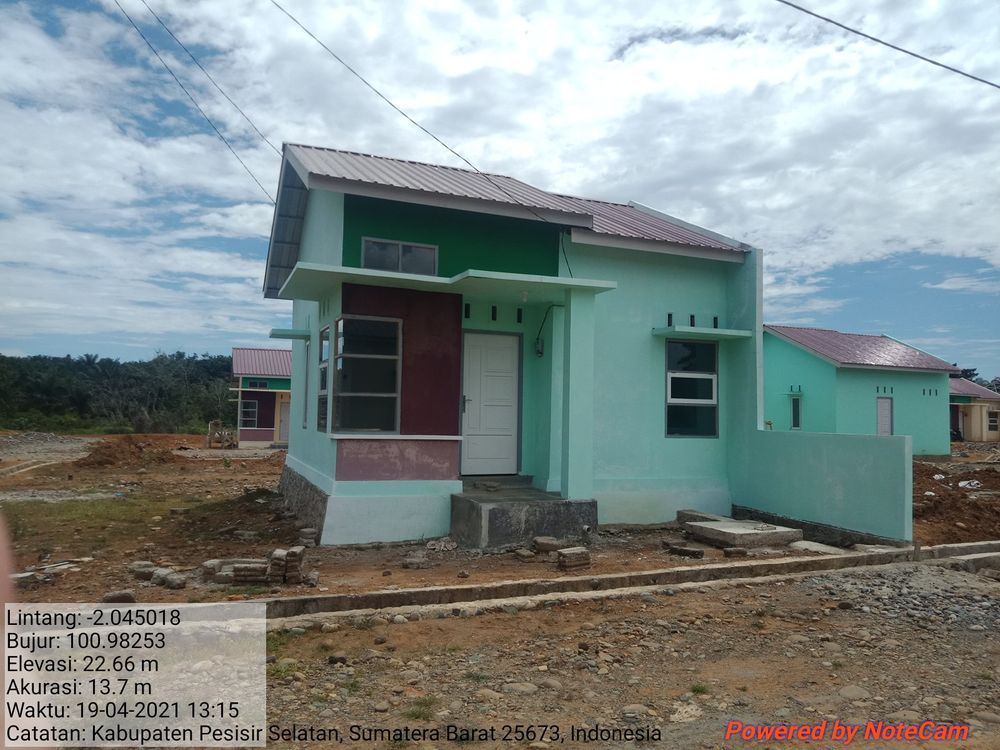 foto tampak rumah tipe 36 perumahan MUTIA RAIHAN RESIDENCE