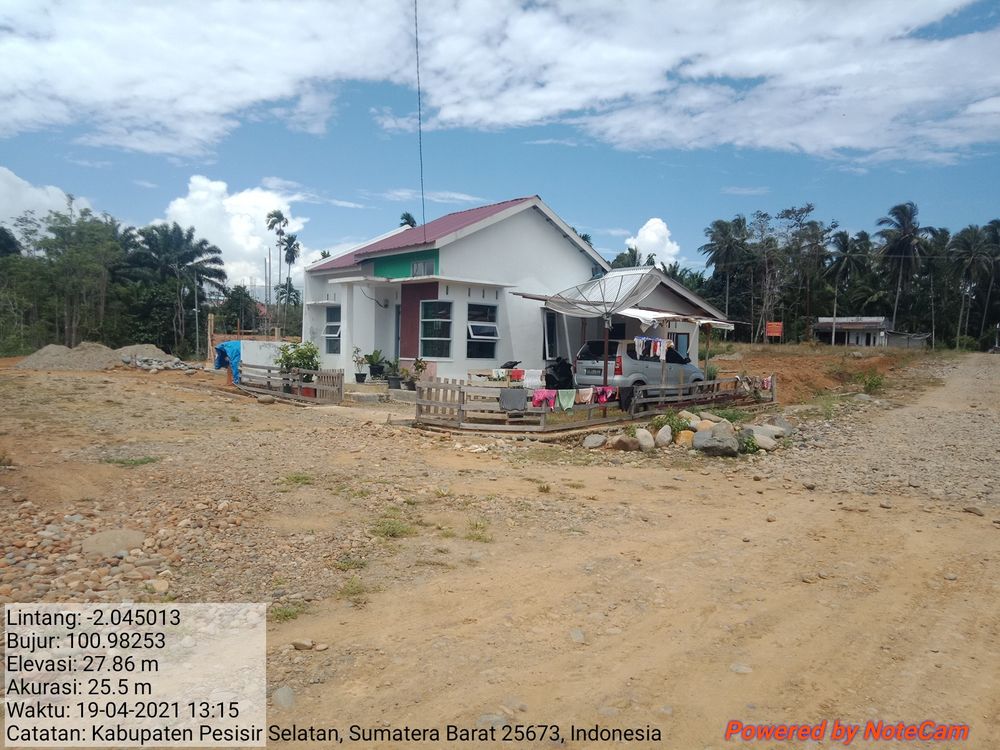 foto tampak rumah tipe 36 perumahan MUTIA RAIHAN RESIDENCE